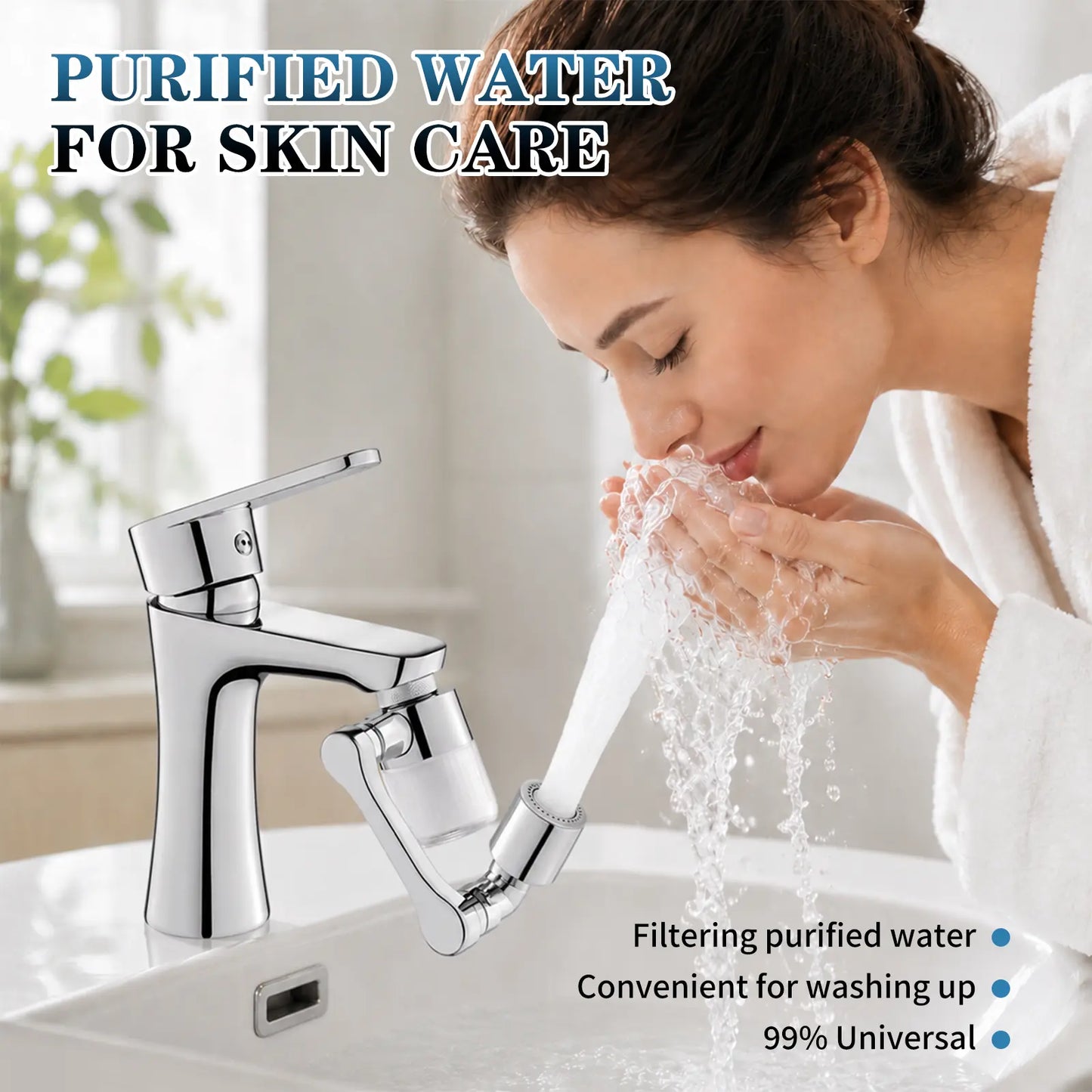 360° Swivel Faucet Filter Set with 3 Replacement Cartridges
