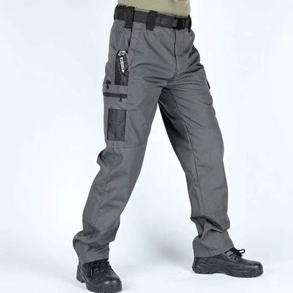 🔥Men's Waterproof Tactical Work Pants - Solid Color with Multi-Pockets for Outdoor Activities