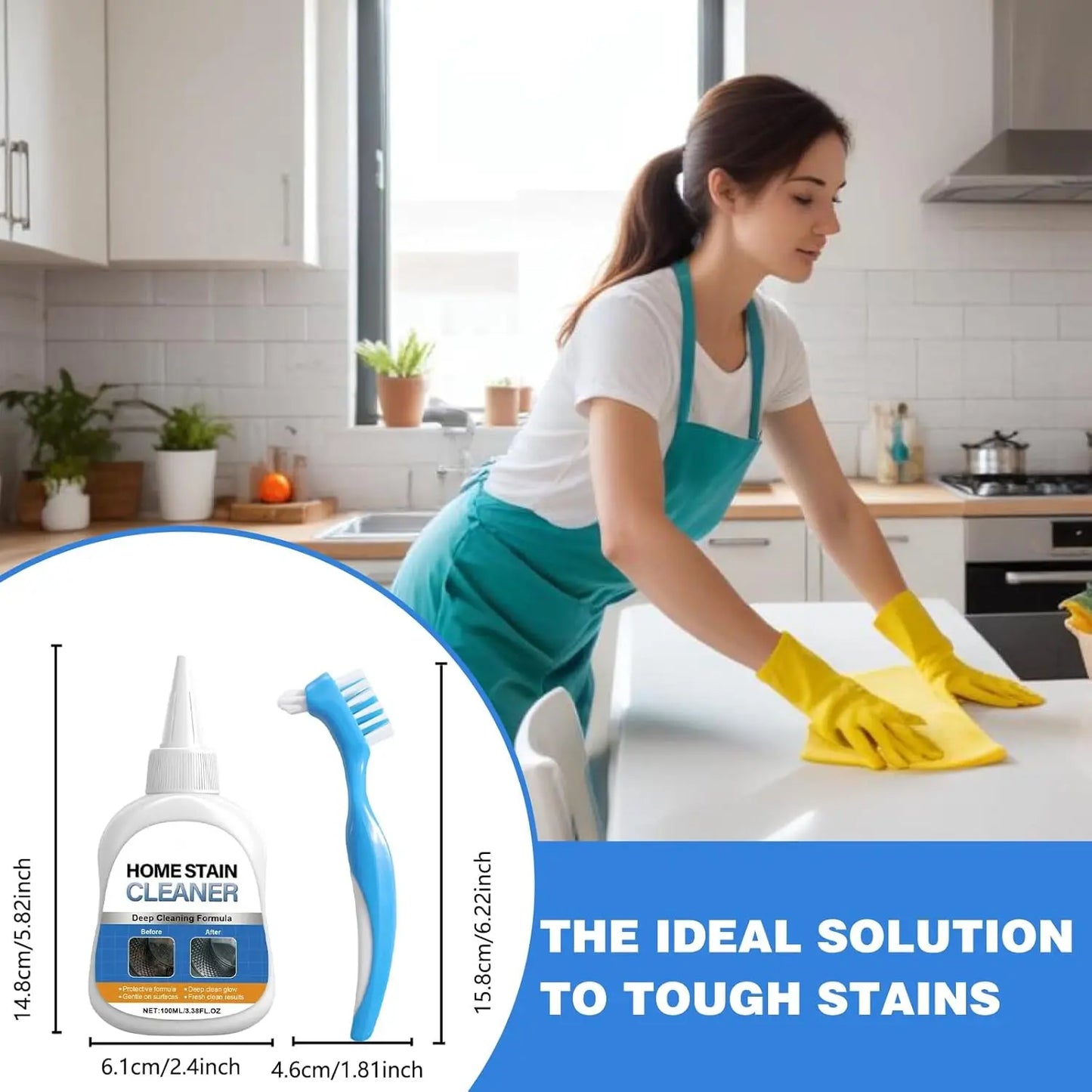 Miracle Mold Remover Gel + Scrub Brush | Best for Shower Caulk