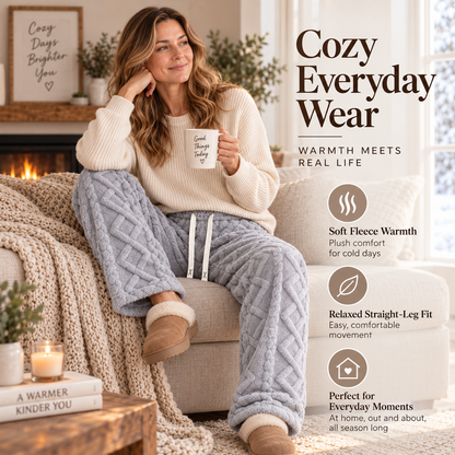 🔥 BESTSELLER | 6PCS $24.99 | Women's Retro Fleece Wide-Leg Pants