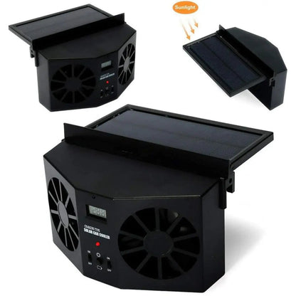 Dual Outlet Solar Car Vent Fan Auto Air Circulation Cooling Exhaust Fan For Vehicle
