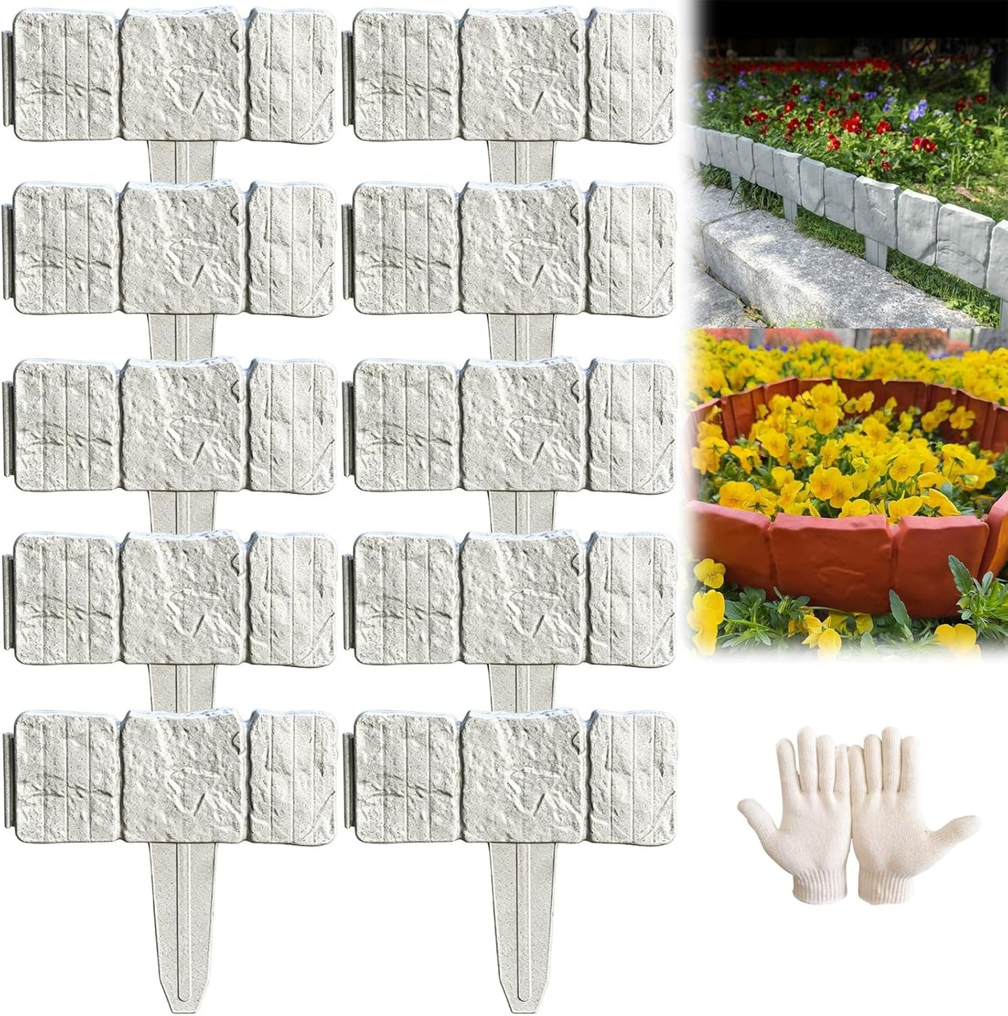 ⚡Hot Sales 49% OFF🔥Imitation Stone Garden Fence - DIY Garden Edging Border