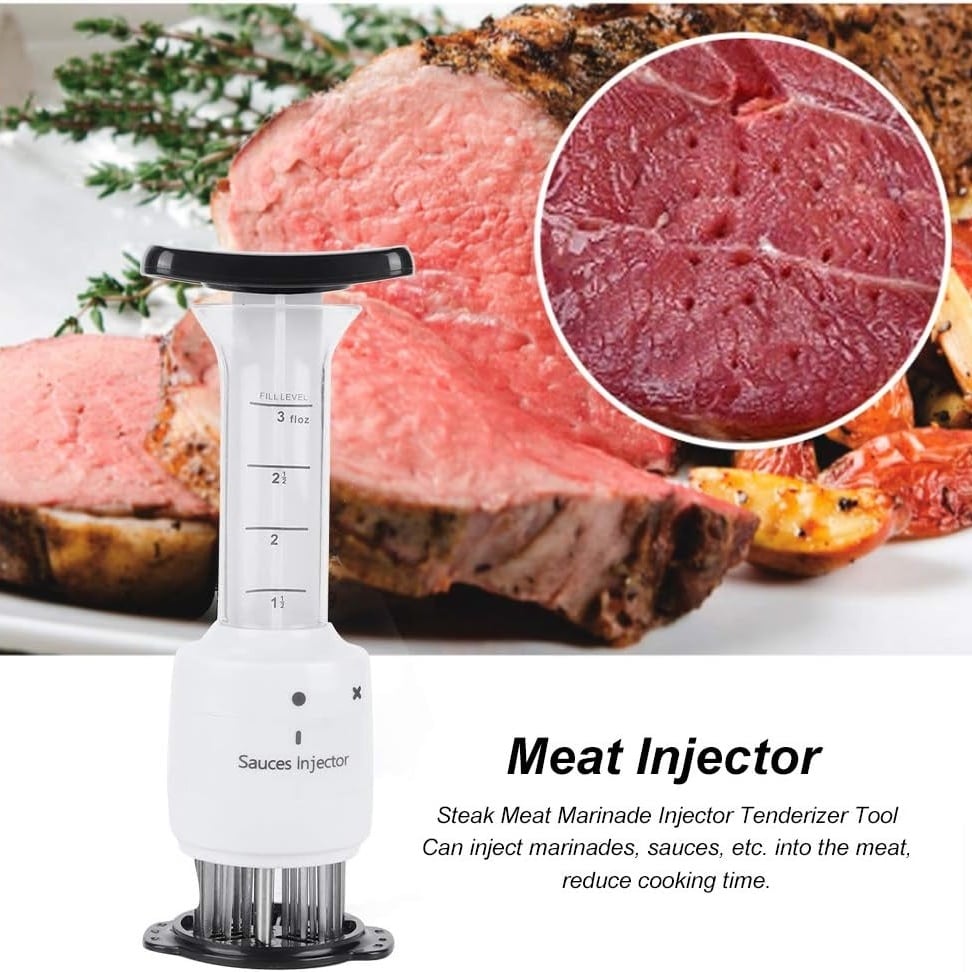 🔪Kitchen Essentials🥩Professional 2-in-1 Meat Tenderizing Injector, Steak Marinade and Seasoning Sauce Injector
