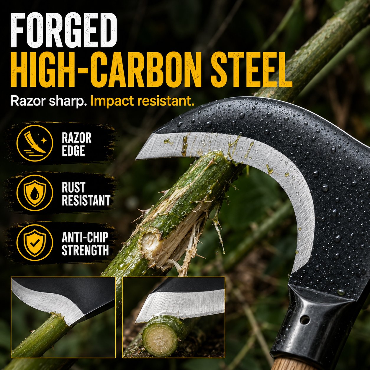 Dual-Head Clearing Axe & Sickle