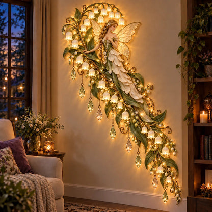 🔥Buy 2 Get 20% OFF🔥🌹🧚‍♀️Enchanted Flower Fairy Wall Light✨Cascading Floral Decor