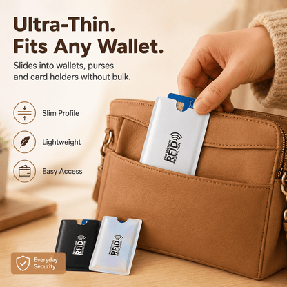 🔥 LAST DAY 49% OFF-🛡️ RFID Blocking Sleeves – Ultimate Protection for Credit & ID Cards Slim, Lightweight & Multi-Color Design