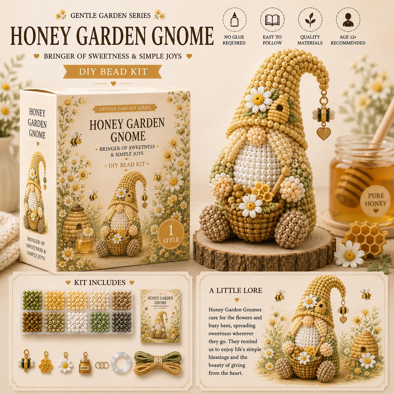 🔥2026 newest style💕Cozy Gnome DIY Bead Kit Collection– Collect All 12 Gnome