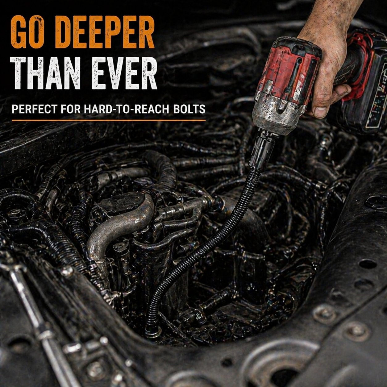 🔥 🔧🌀 1/2" Flexible Socket Extension Bar! Conquer Tight Spaces in Seconds🔩🚗
