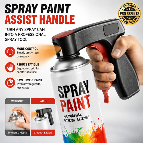 🔥LAST DAY 50% OFF - 🏠🚗✨Universal Spray Paint Handle Tool 🌟 Portable Assisted Spray Nozzle for Paint & Color Change