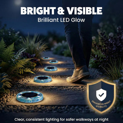 🚀Gift for Father's Day✨Solar Outdoor Mosaic Disc Lights (4-Pack)