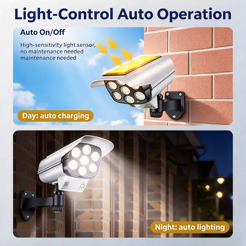 Solar Camera-Style Motion Sensor Wall Light | 3 Modes