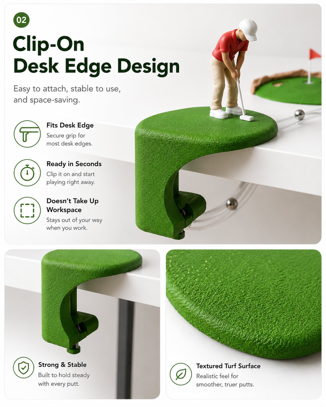 The Executive Desk Caddie - Auto-Return Mini Golf