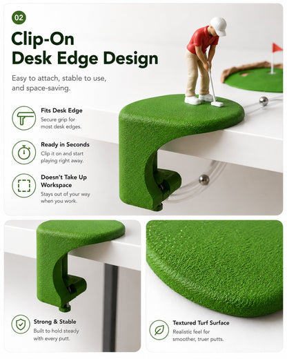 The Executive Desk Caddie - Auto-Return Mini Golf