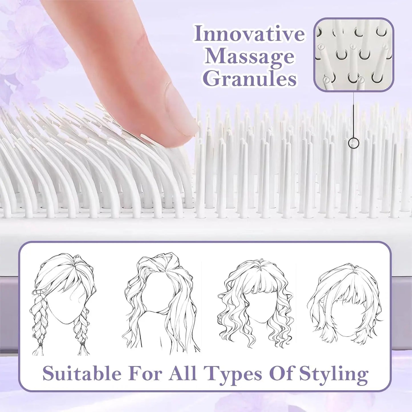 ✨ Say Goodbye To Hair-Filled Brushes — The Self Cleaning Comb Everyone’s Obsessed With! 💁‍♀️