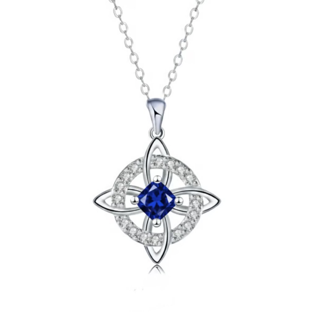 Personalized Witch’s Knot Birthstone Necklace
