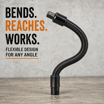 🔥 🔧🌀 1/2" Flexible Socket Extension Bar! Conquer Tight Spaces in Seconds🔩🚗