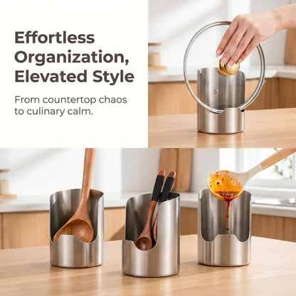 ✨LAST DAY 49% OFF 🍴Stainless Steel Utensil Organizer | Keep Your Kitchen Counter Clean & Stylish