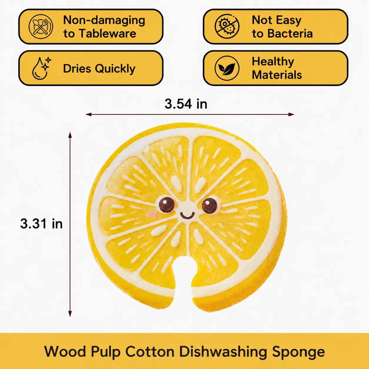 3-Pack Compressed Cellulose Sponges, Fruit-Shaped Natural Pop-Up Dish Sponges ✅