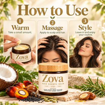 🌿✨ Nourish Your Scalp, Love the Look of Your Hair – Zova Botanical Hair Balm
