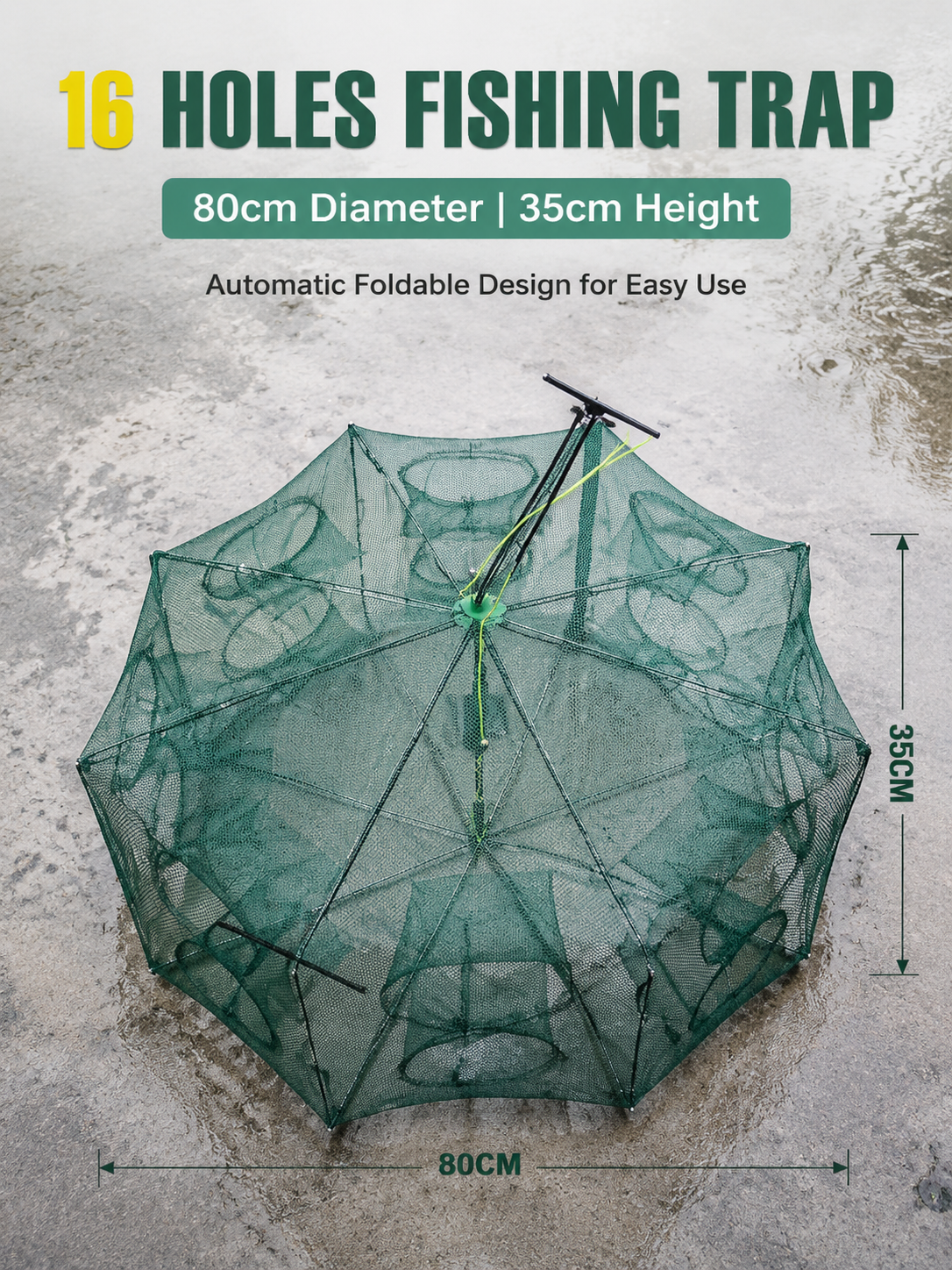🦐🦀Automatic Foldable Fish Catcher – The Smart Trap for Bigger Catches! 🎣✨