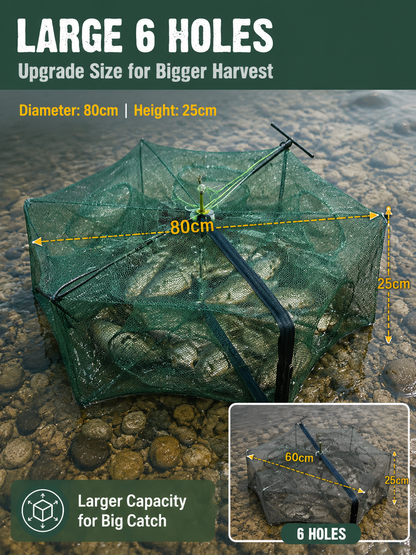 🦐🦀Automatic Foldable Fish Catcher – The Smart Trap for Bigger Catches! 🎣✨