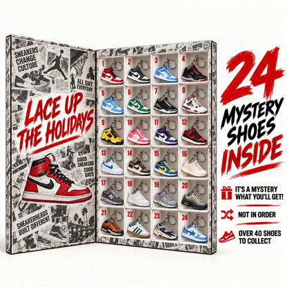 Sneakerhead Advent Calendar | 24 Mini Sneaker Keychains Christmas Countdown Gift