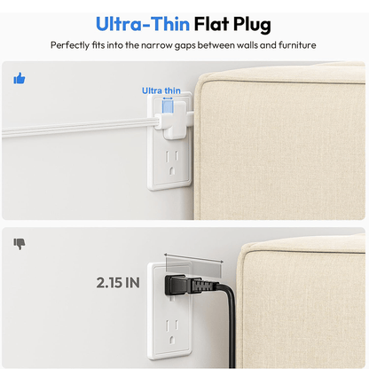 ⚡ Dual Extension Cable – 12-Foot Splitter with USB & AC Ports