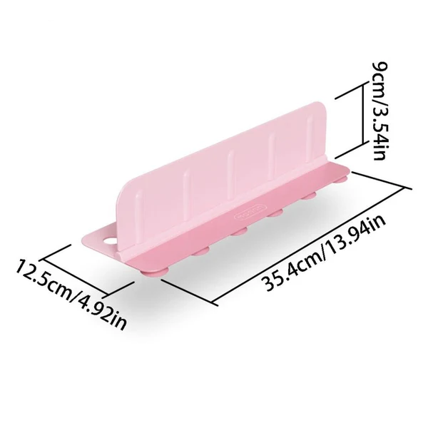 2-in-1 Kitchen Sink Splash Guard with Integrated Sponge Holder & Suction Cups