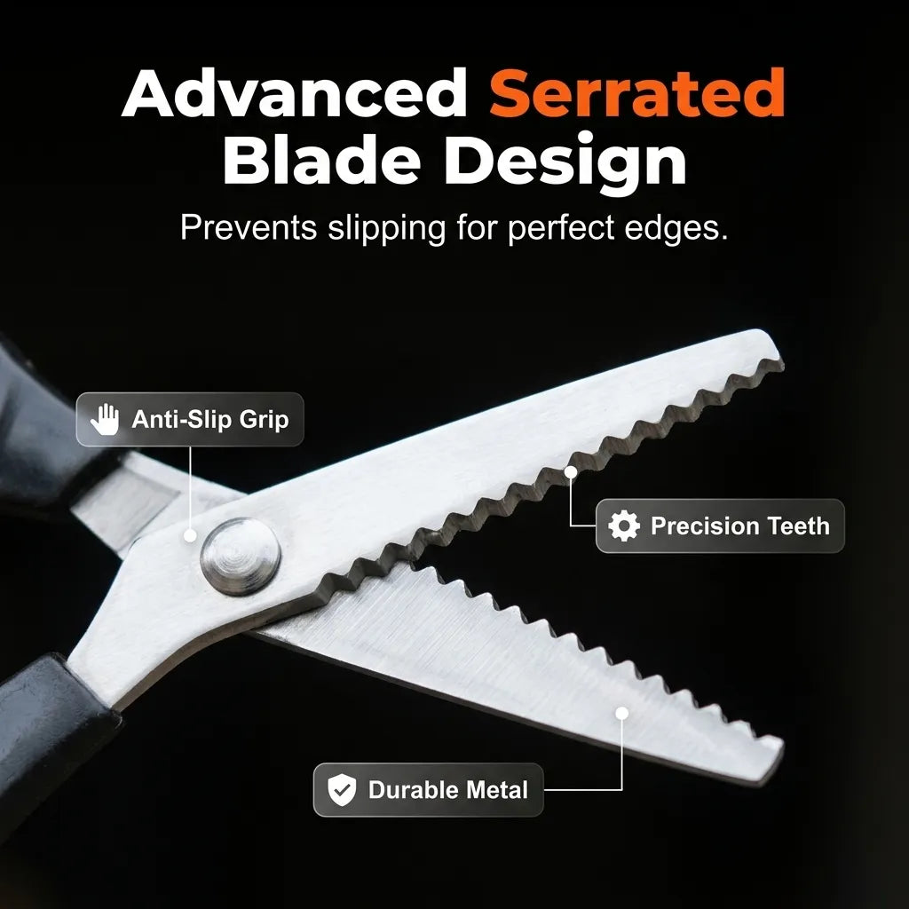 ✂️Professional Serrated Scissors for Sewing, Crafts & Everyday DIY Projects