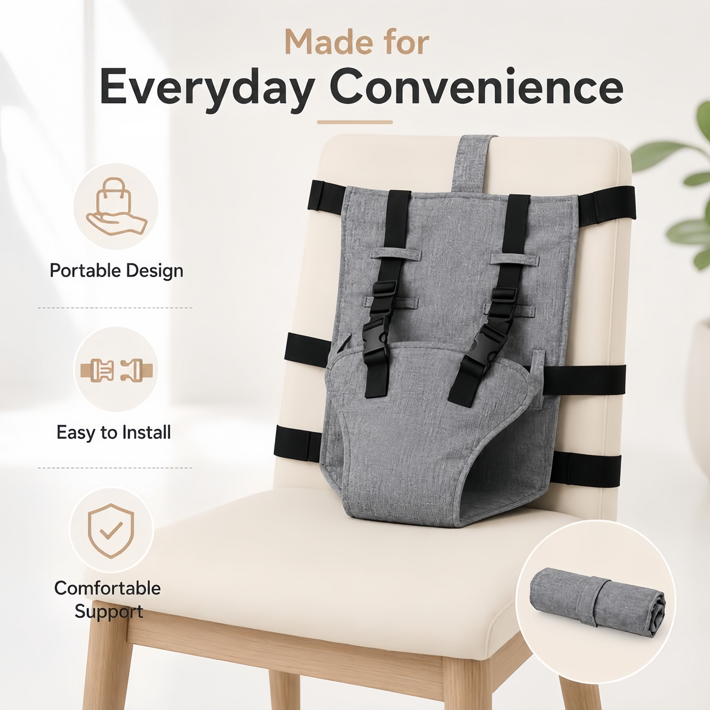 Portable Baby Seat Harness for Dining Chairs
