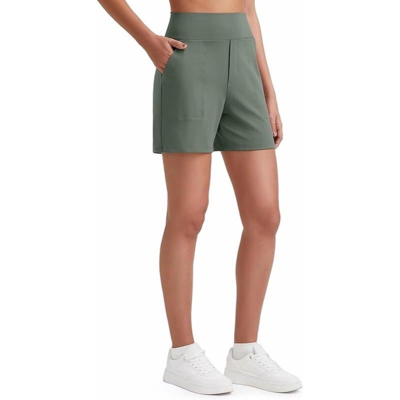 🏋️‍♀️🏃‍♀️Women’s High-Waist Athletic Shorts – Running & Yoga Summer Shorts with Pockets(🔥Buy 2 Get EXTRA  10% OFF)