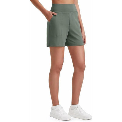 🏋️‍♀️🏃‍♀️Women’s High-Waist Athletic Shorts – Running & Yoga Summer Shorts with Pockets(🔥Buy 2 Get EXTRA  10% OFF)