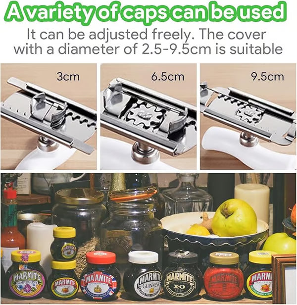 Stainless Steel Jar Openers for Easy Opening - Effortless Opening for Mason Jars & Pasta Sauce Cans