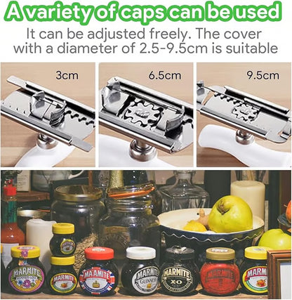 Stainless Steel Jar Openers for Easy Opening - Effortless Opening for Mason Jars & Pasta Sauce Cans