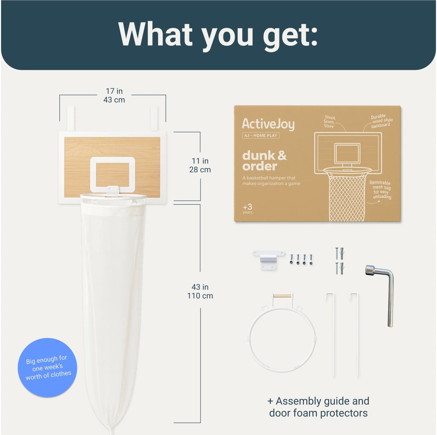 Laundry Basketball Hamper