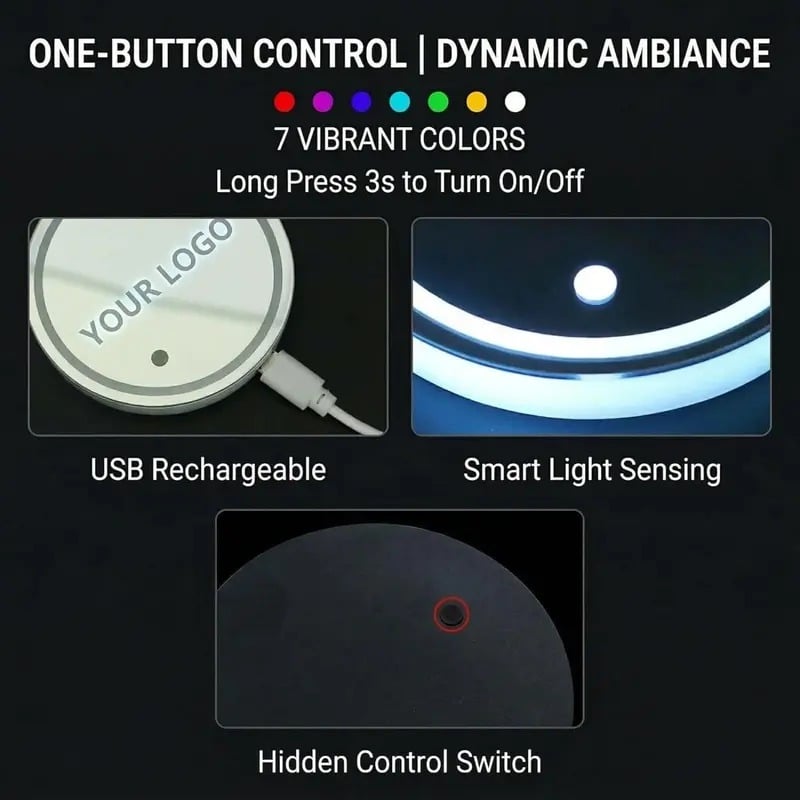LED Cup Holder Lights for Car
