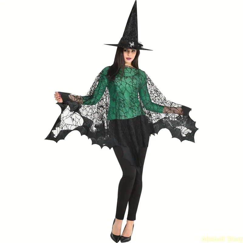 Women's Dark Magic Cosplay Cape - Safe & Machine Washable 🦇