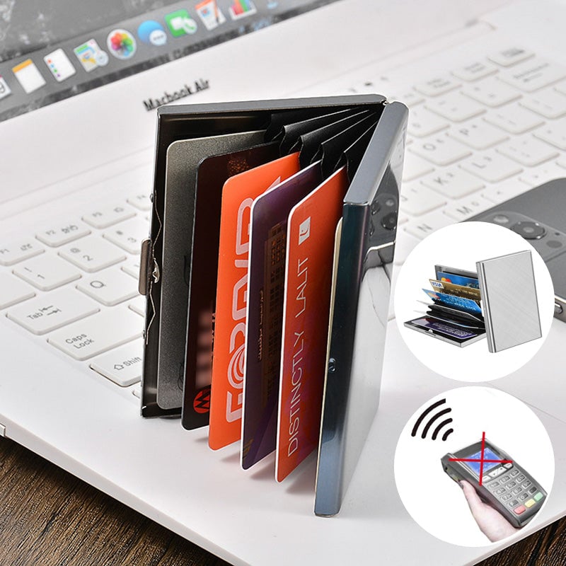 💳 Stainless Steel RFID-Blocking Card Holder