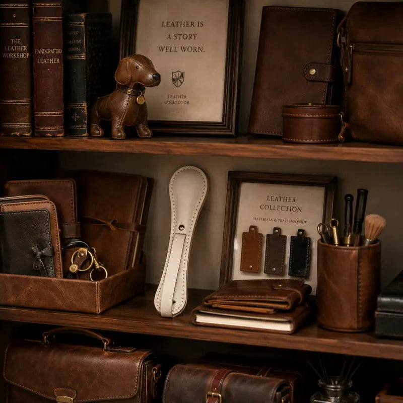 Handmade Cowhide Leather Craft Figurine