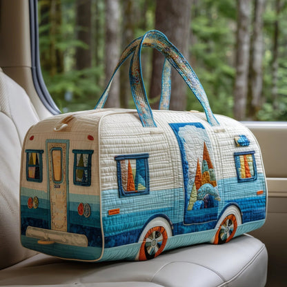 🔥LAST DAY 49% OFF✨🏕️ Vintage Camper Quilted Duffle Bag | Whimsical Retro Travel Companion