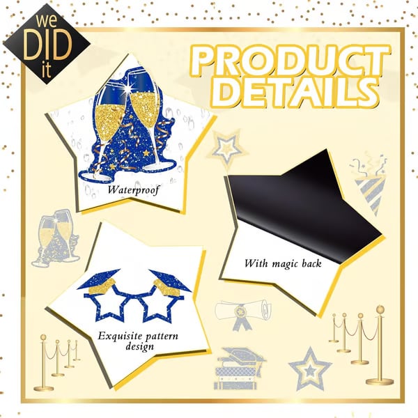 🎓 2026 Grad Car Magnets 🧲 – 20-Piece Set for Celebration Decor (Cars, Fridges & More)
