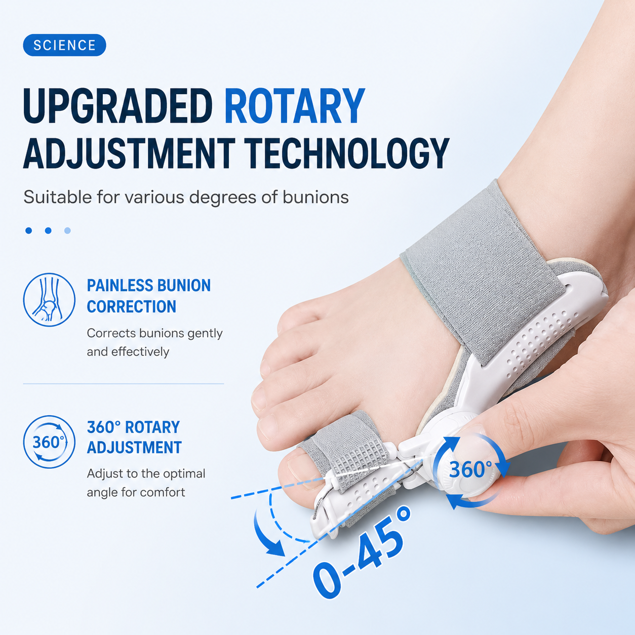Adjustable Bunion Corrector with Rotary Knob(2pcs)