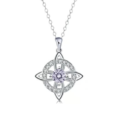 Mystical Birthstone Witches Knot Necklace – Natural Crystal🔮💞Protect Your Loved Ones