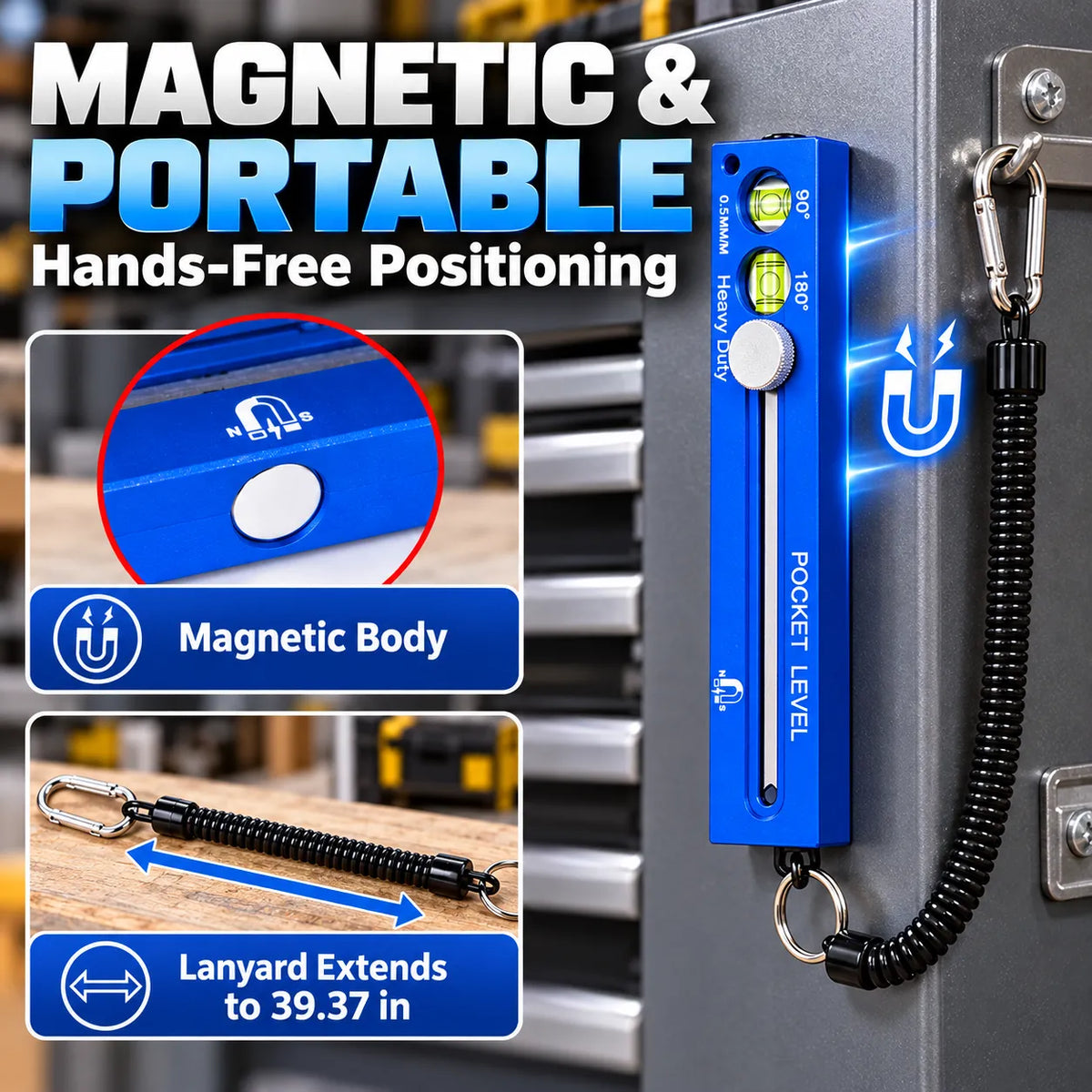 📏✨ Multifunction Measuring Gauge & Level — Measure, Align & Mark with Precision!