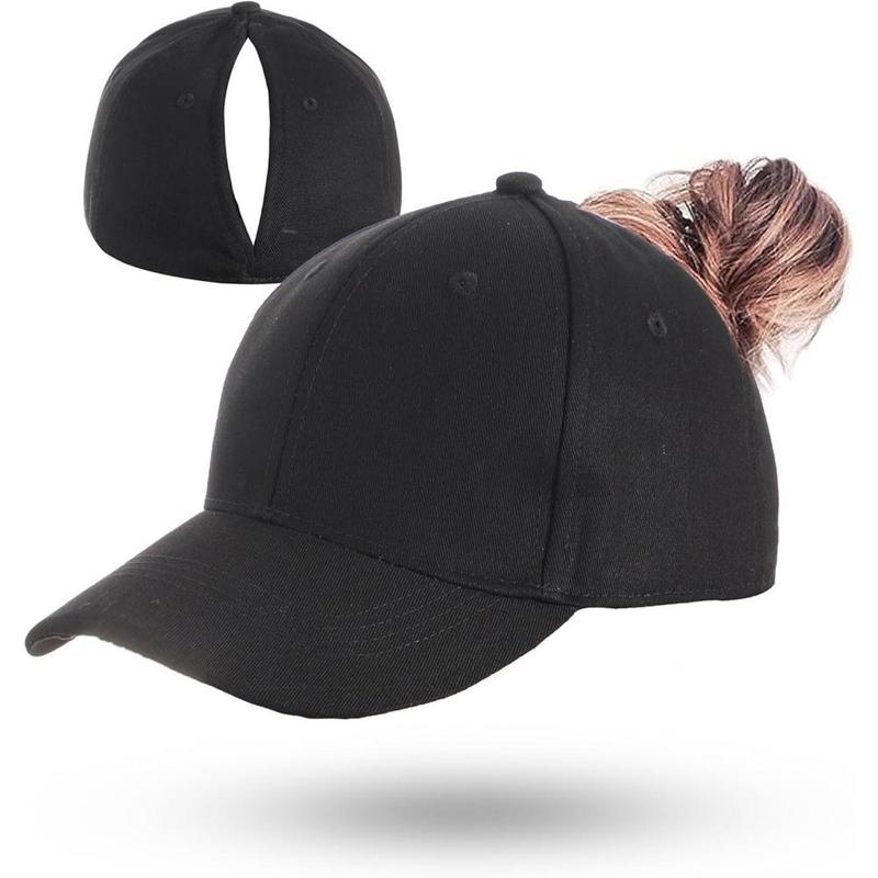 New Women's Outdoor Magnetic Ponytail Baseball Cap