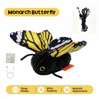 🎁50K+ SOLD! Almost Gone✨🦋 Fluttering Electric Butterfly Cat Toy | Interactive Moving Playmate for Indoor Kitties
