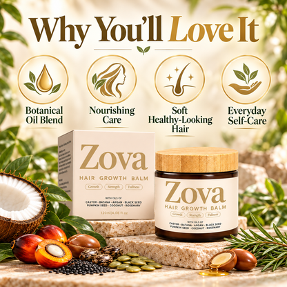 🌿✨ Nourish Your Scalp, Love the Look of Your Hair – Zova Botanical Hair Balm