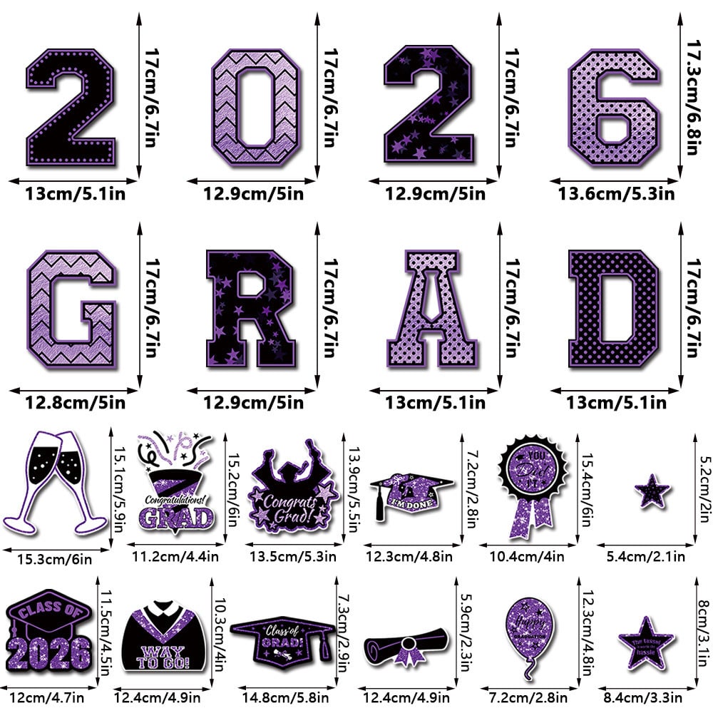 🎓 2026 Grad Car Magnets 🧲 – 20-Piece Set for Celebration Decor (Cars, Fridges & More)