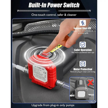12V 80W Oil Extractor Pump, Oil Removal Transfer Suction Pump for Fluid Change