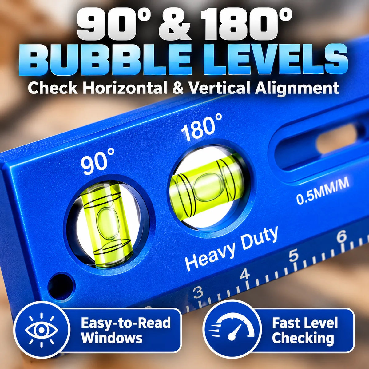 📏✨ Multifunction Measuring Gauge & Level — Measure, Align & Mark with Precision!
